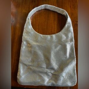 Brand new never worn silver metal tote.